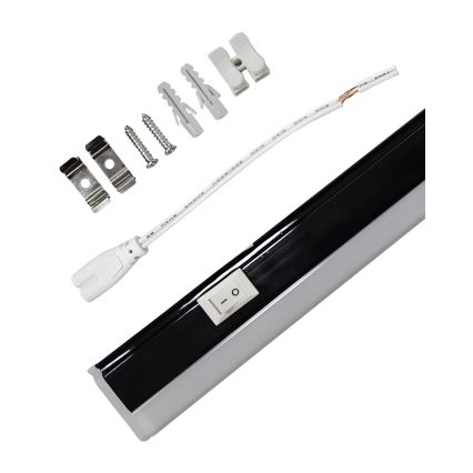 LED-alakaappivalaisin TUBE LED/18W/230V 120 cm musta