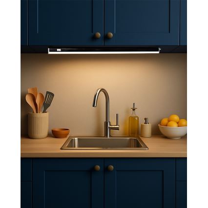 LED-alakaappivalaisin TUBE LED/9W/230V 60 cm musta