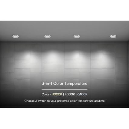 LED-kattovalaisin LED/24W/230V 3000/4000/6400K Ø 13,5 cm valkoinen