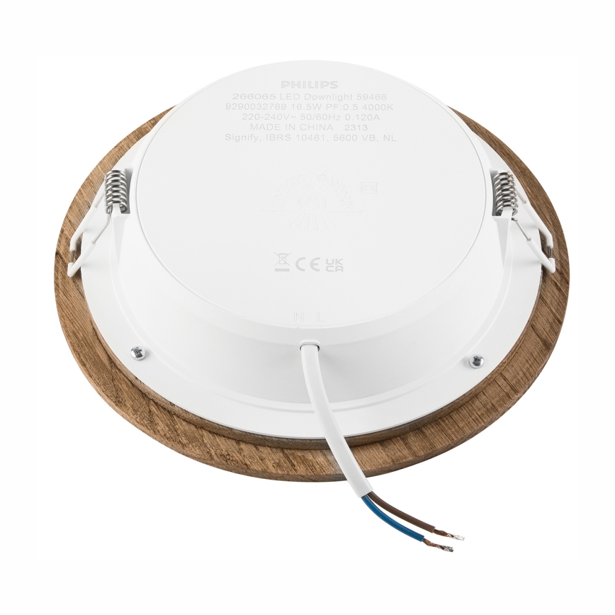 LED Kattovalaisin WOODY SPOT LED/16,5W/230V 4000K pähkinä Ø 18,5 cm