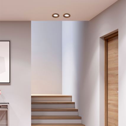 LED Kattovalaisin WOODY SPOT LED/5,5W/230V 4000K kirsikka ? 10 cm