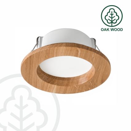 LED Kattovalaisin WOODY SPOT LED/5,5W/230V 4000K tammi ? 10 cm