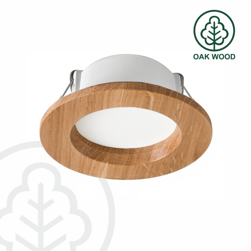 LED Kattovalaisin WOODY SPOT LED/5,5W/230V 4000K tammi ? 10 cm