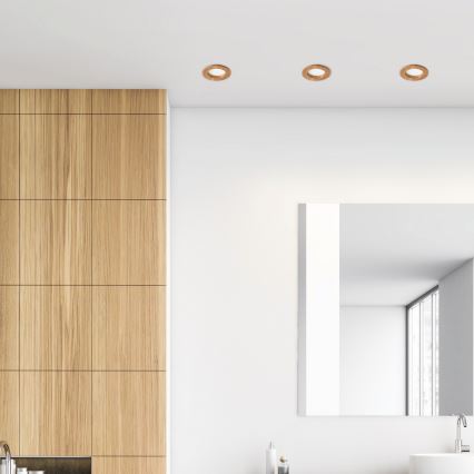 LED Kattovalaisin WOODY SPOT LED/5,5W/230V 4000K tammi ? 10 cm