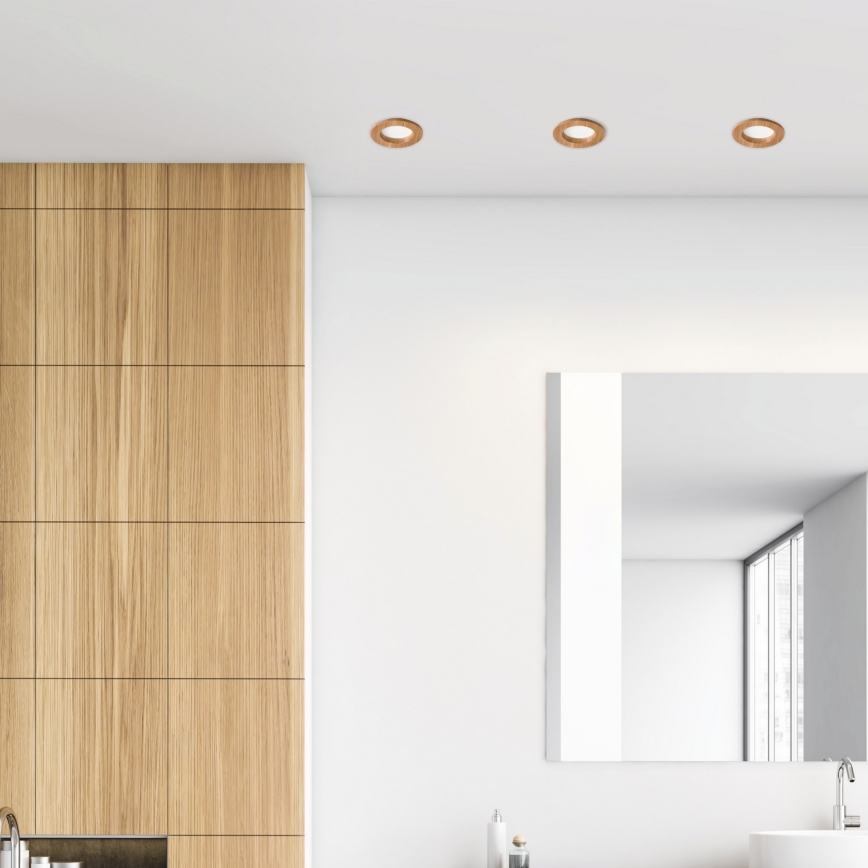 LED Kattovalaisin WOODY SPOT LED/5,5W/230V 4000K tammi ? 10 cm