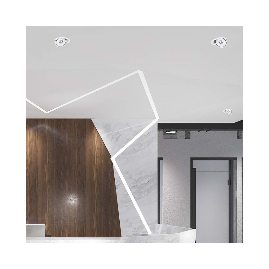 LED alasvalopistevalaisin LED/28W/230V 3000/4000/6400K halkaisija 20 cm valkoinen