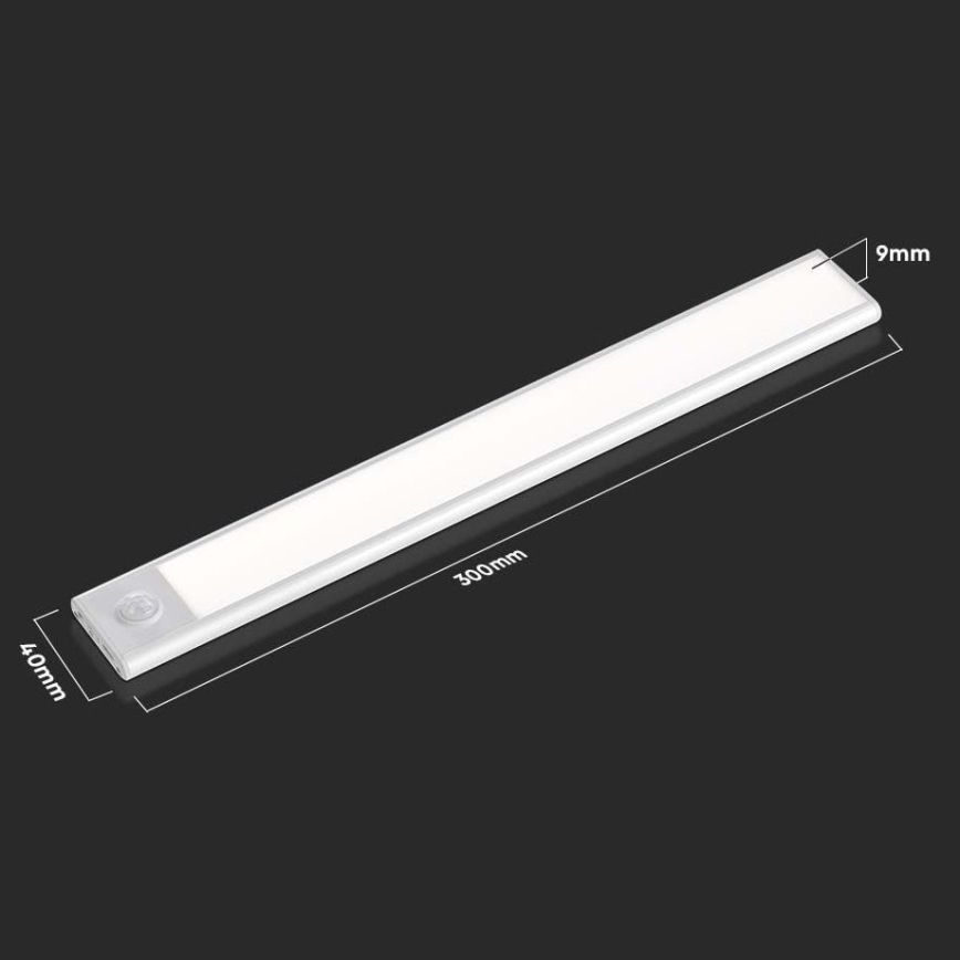 LED-alasvalaisin anturilla LED/1,5W/5V 1500 mAh 3000K