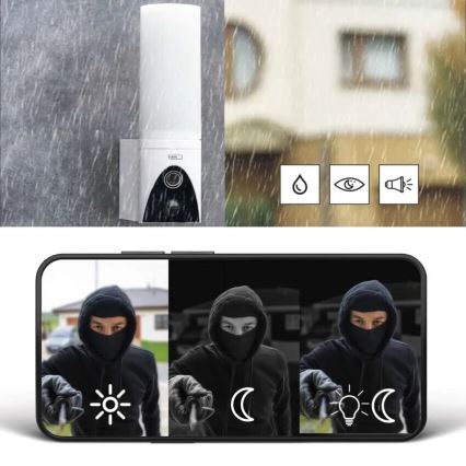 LED Älykäs ulkokamera valolla GoSmart LED/12W/230V IP65 Wi-Fi Tuya valkoinen