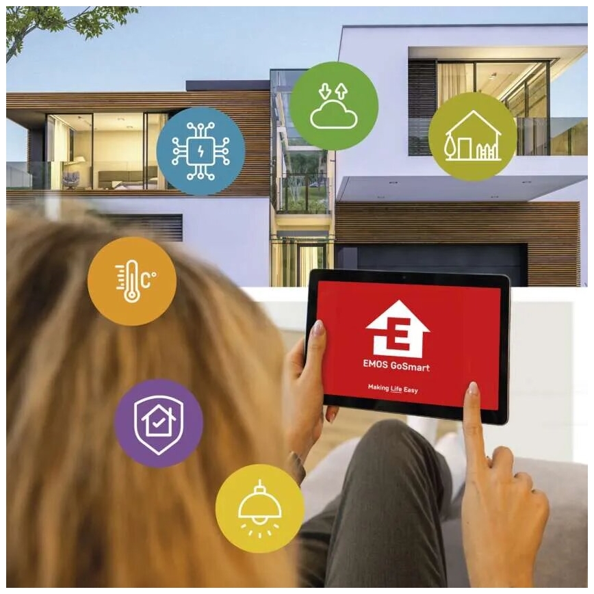 LED Älykäs ulkokamera valolla GoSmart LED/12W/230V IP65 Wi-Fi Tuya valkoinen