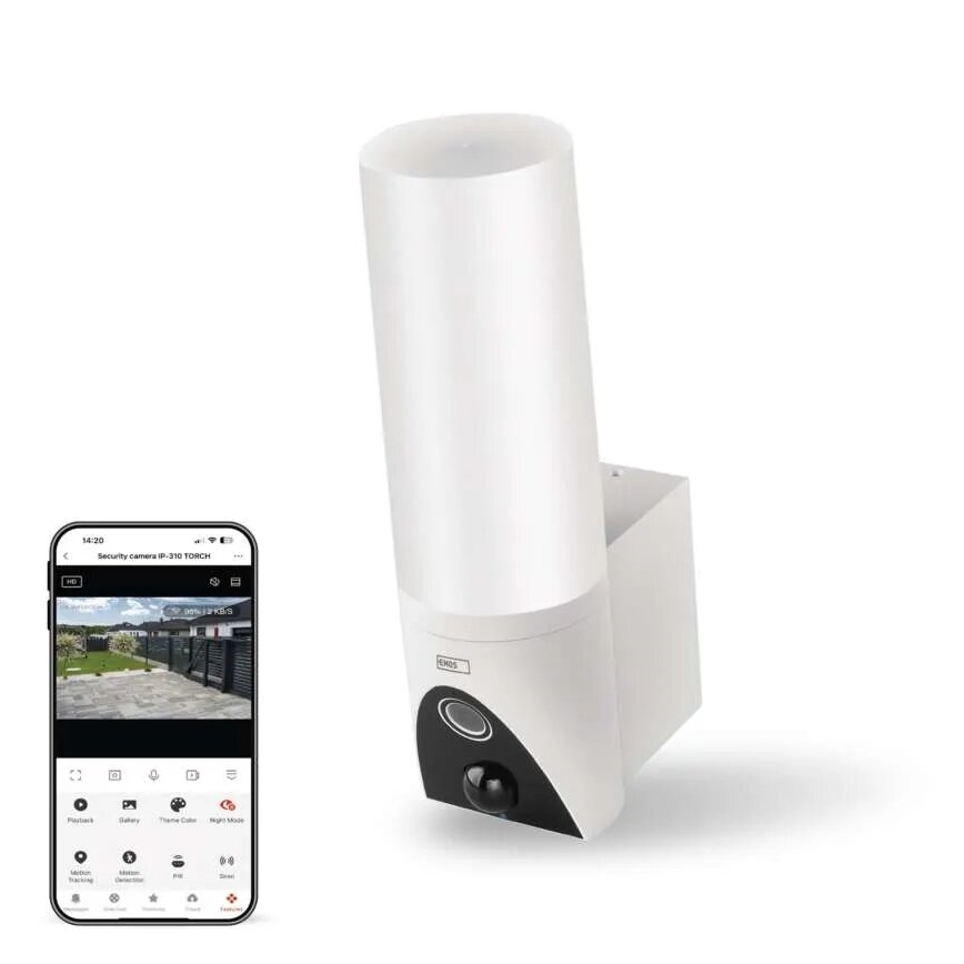 LED Älykäs ulkokamera valolla GoSmart LED/12W/230V IP65 Wi-Fi Tuya valkoinen