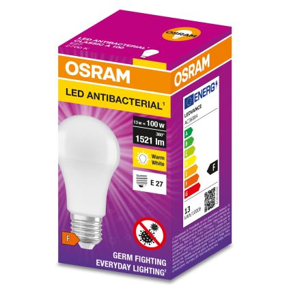 LED Antibakteerinen polttimo A100 E27/13W/230V 2700K - Osram
