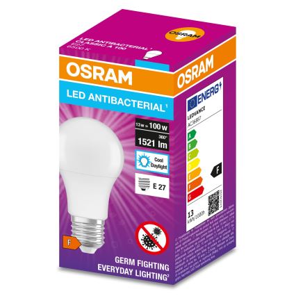 LED Antibakteerinen polttimo A100 E27/13W/230V 6500K - Osram