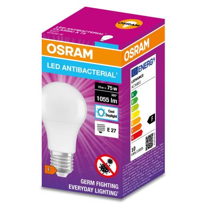 LED Antibakteerinen polttimo A75 E27/10W/230V 6500K - Osram