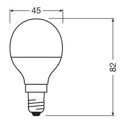 LED Antibakteerinen polttimo P40 E14/4,9W/230V 2700K - Osram