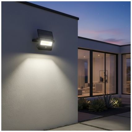 Aurinkokäyttöinen LED-valonheitin anturilla NCS G2 LED/20W/3,7V 3000/4000/6500K IP54 2600 mAh