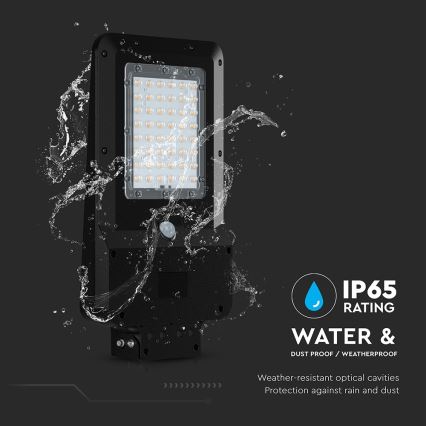 LED-aurinkokatuvalaisin anturilla LED/20W/7,4V IP65 5400 mAh