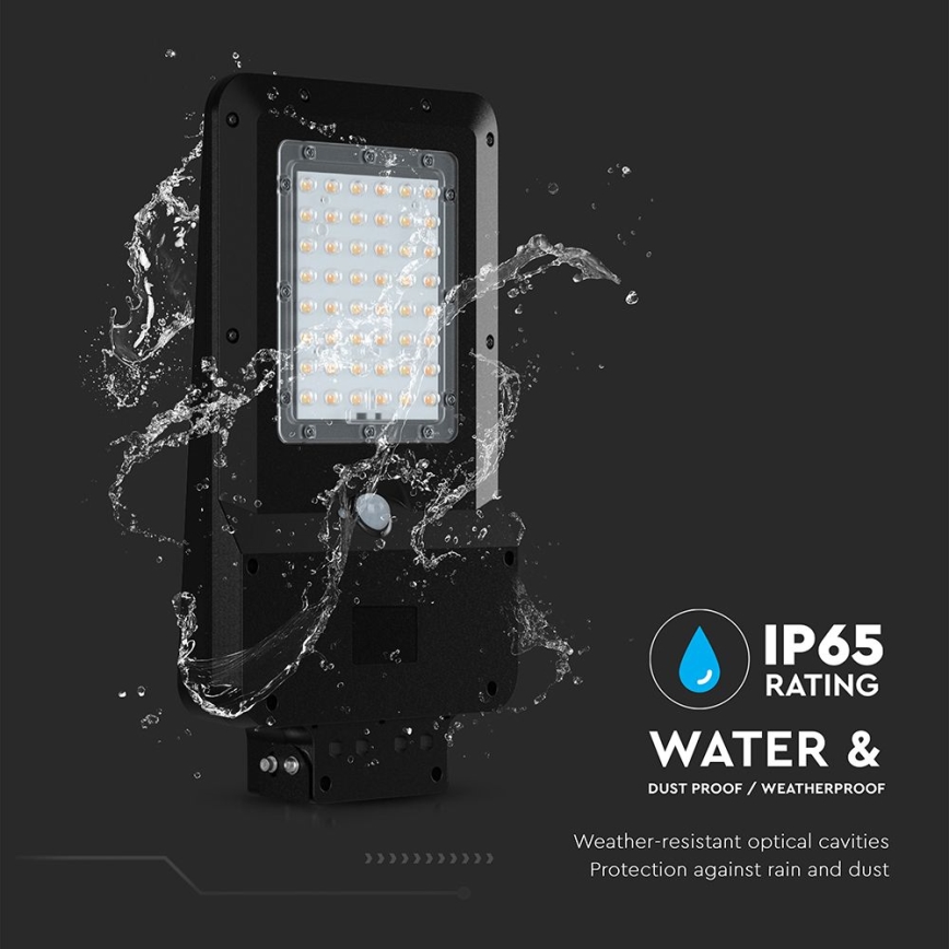 LED-aurinkokatuvalaisin anturilla LED/20W/7,4V IP65 5400 mAh