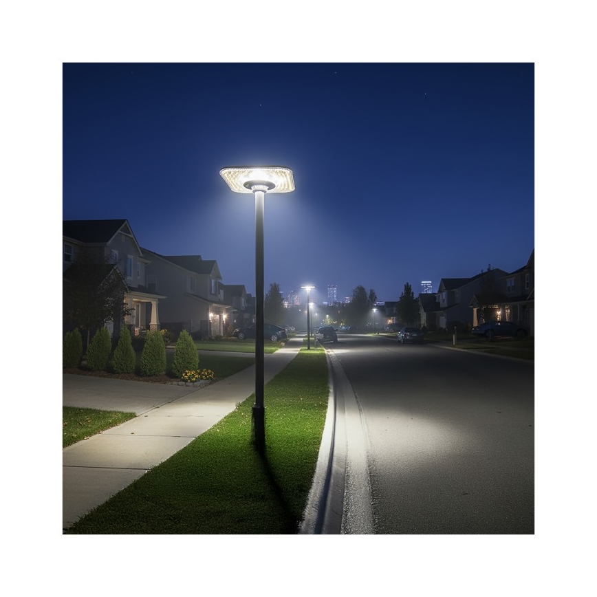 LED-aurinkokennolla varustettu katuvalaisin anturilla SOLSUMI LED/25W/3,2V 3000/4000/6500K IP54 24000 mAh + kaukosäädin