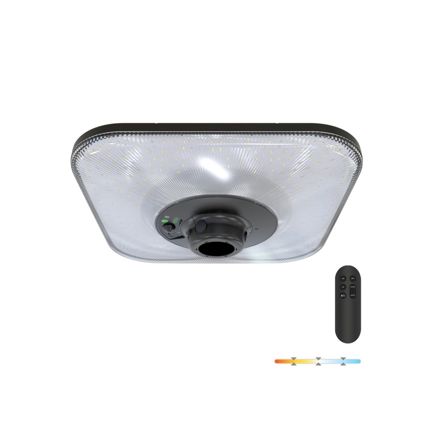 LED-aurinkokennolla varustettu katuvalaisin anturilla SOLSUMI LED/25W/3,2V 3000/4000/6500K IP54 24000 mAh + kaukosäädin