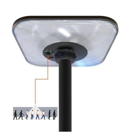 LED-aurinkokennolla varustettu katuvalaisin anturilla SOLSUMI LED/25W/3,2V 3000/4000/6500K IP54 24000 mAh + kaukosäädin