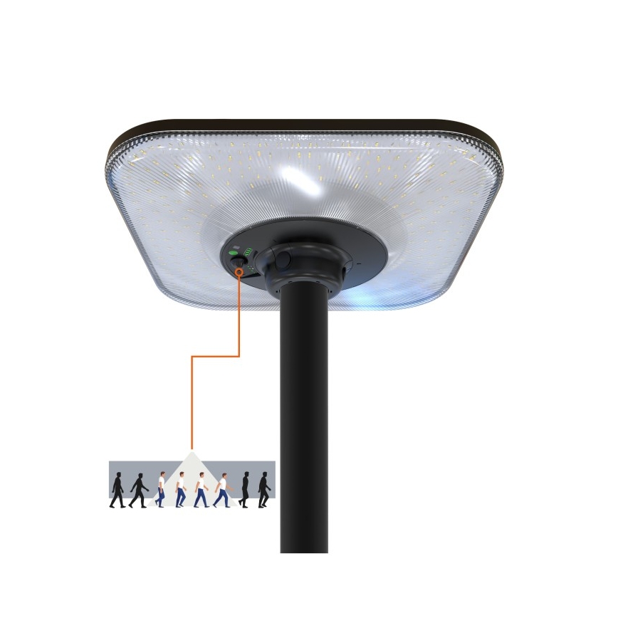 LED-aurinkokennolla varustettu katuvalaisin anturilla SOLSUMI LED/25W/3,2V 3000/4000/6500K IP54 24000 mAh + kaukosäädin