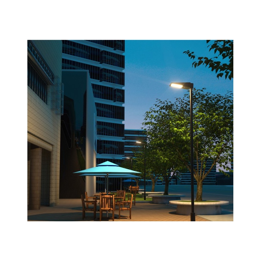 LED himmennettävä aurinkokäyttöinen katulamppu anturilla STREET LED/30W/9,6V 3000/4000K 6000 mAh IP65 + kauko-ohjain