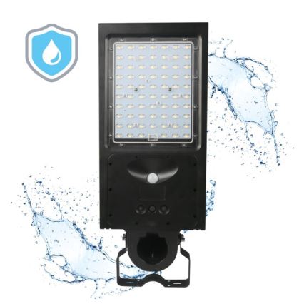 LED himmennettävä aurinkokäyttöinen katulamppu anturilla STREET LED/30W/9,6V 3000/4000K 6000 mAh IP65 + kauko-ohjain