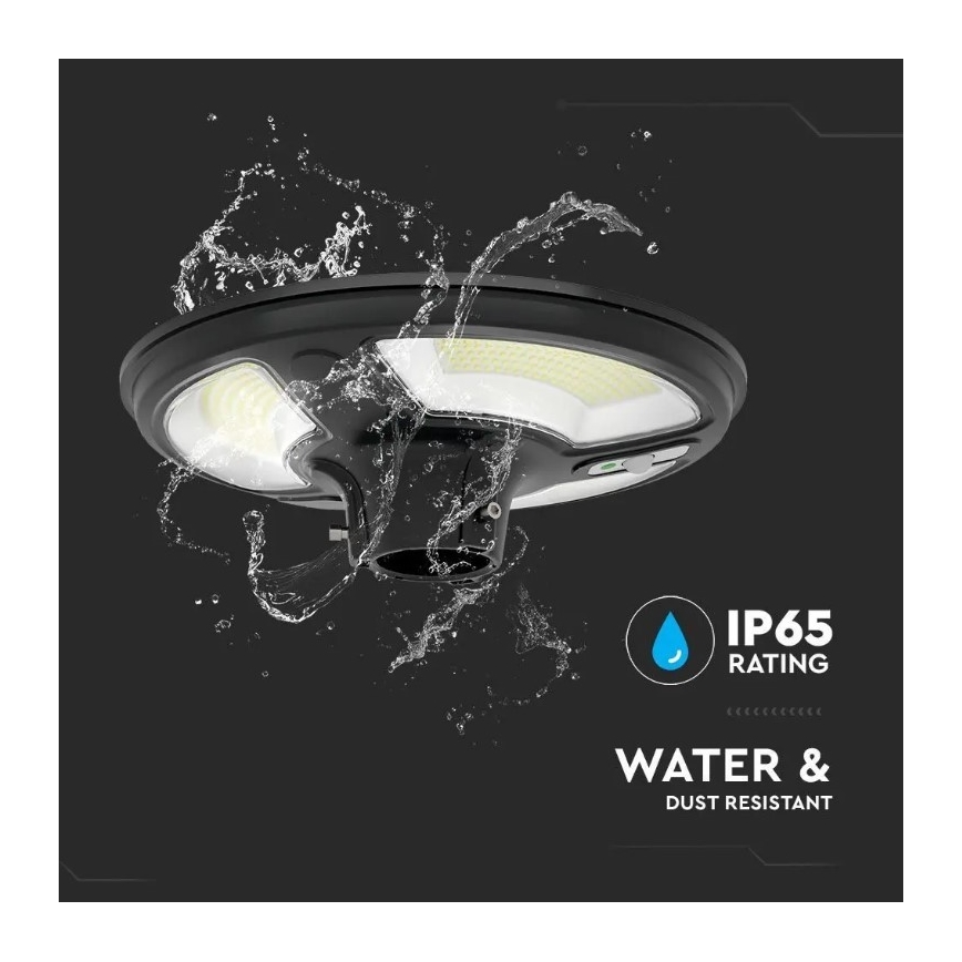 LED aurinkokatuvalo anturilla LED/10W/3,2V 6500K IP65 25000 mAh + kaukosäädin