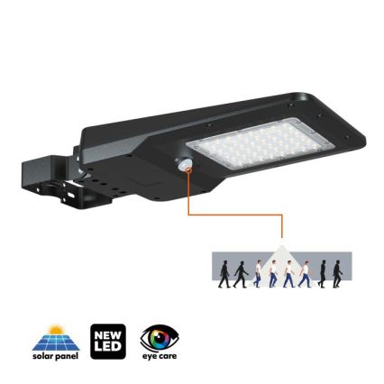 LED aurinkokatuvalo anturilla STREET LED/20W/7,4V 3000/4000/6000K IP65 5400 mAh