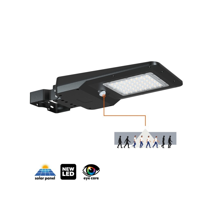 LED aurinkokatuvalo anturilla STREET LED/20W/7,4V 3000/4000/6000K IP65 5400 mAh