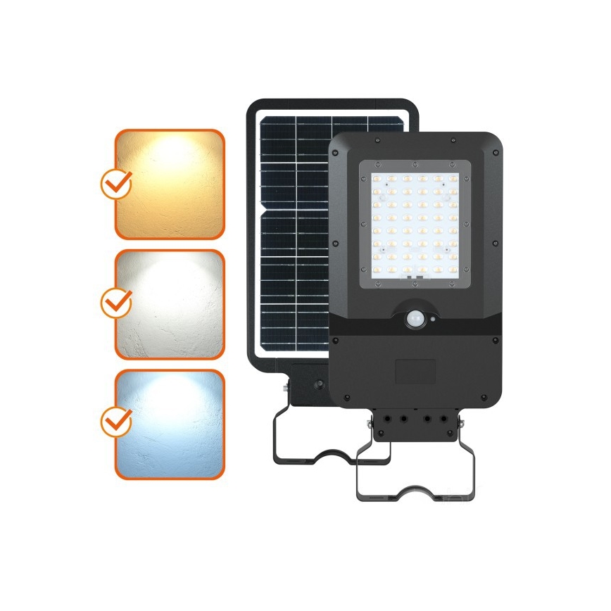 LED aurinkokatuvalo anturilla STREET LED/20W/7,4V 3000/4000/6000K IP65 5400 mAh