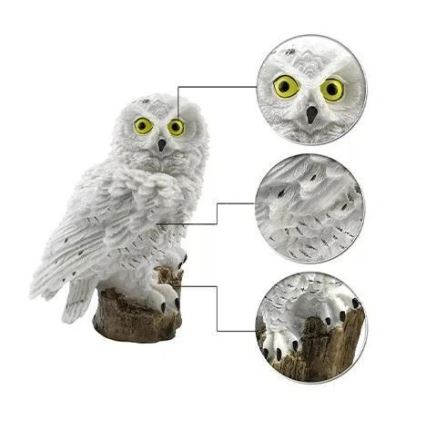 LED-aurinkokoristevalaisin anturilla 6x LED/1,2 V 3000 K 40 cm 600 mAh IP44 pöllö