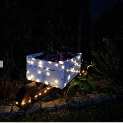 LED-aurinkokäyttöinen koristevalosarja 100xLED/1,2V 800 mAh 7 m IP44 musta