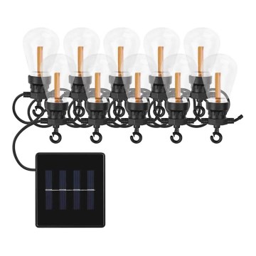 LED-aurinkokäyttöinen koristevalosarja 10xLED/0,6W/1,2V 4,5m IP44 800 mAh
