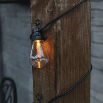 LED-aurinkokäyttöinen koristevalosarja 10xLED/0,6W/1,2V 4,5m IP44 800 mAh