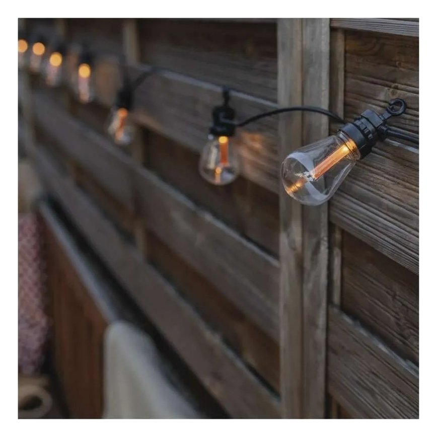 LED-aurinkokäyttöinen koristevalosarja 10xLED/0,6W/1,2V 4,5m IP44 800 mAh