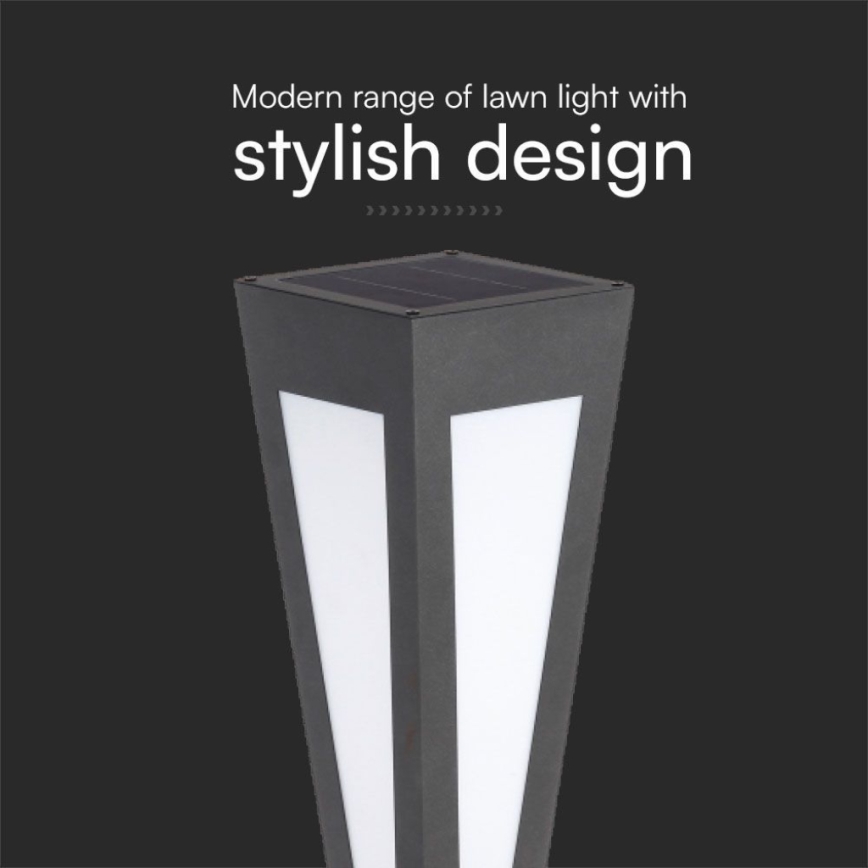 LED aurinkokennovalo LED/2W/3,7V IP65 3000K 2600 mAh musta + kaukosäädin