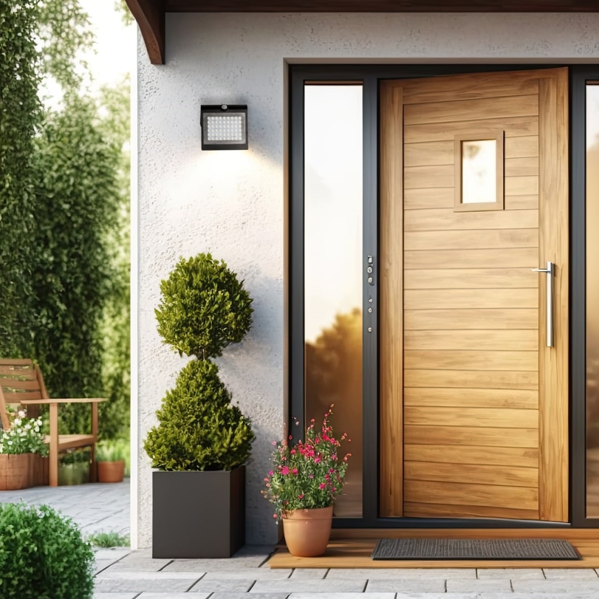 LED aurinkokennovalo liiketunnistimella ja hämäräkytkimellä LED/3,2W/2000 mAh 3,7V IP65