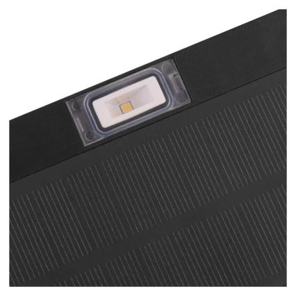 LED aurinkokennovalo liiketunnistimella LED/3,7V 1200mAh 4000K IP65 musta