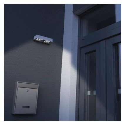 LED aurinkokäyttöinen liiketunnistimella varustettu heijastin LED/3,7V 3000mAh 4000K IP65 valkoinen