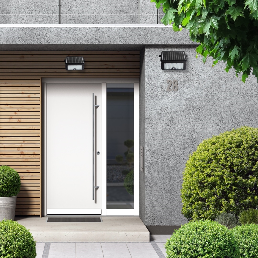 LED aurinkokennovalo liiketunnistimella ja hämäräkytkimellä EPAD LED/10W/3000 mAh 7,4V 4000K IP65