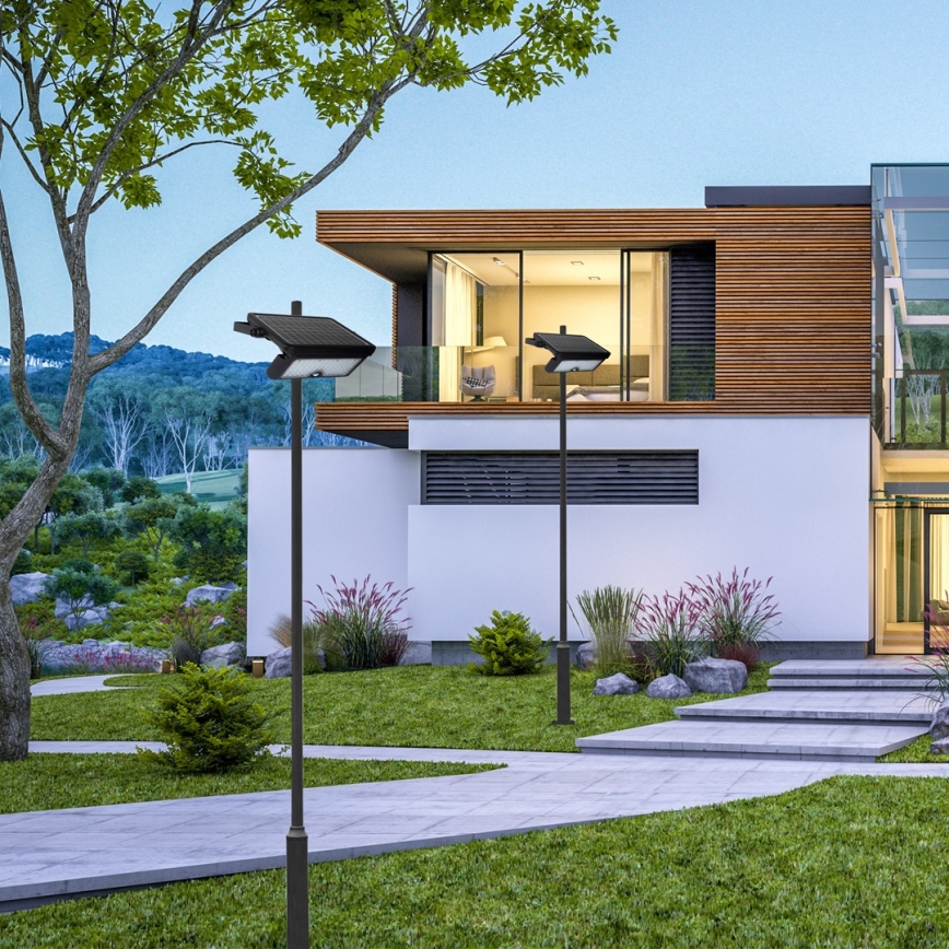 LED aurinkokennovalo liiketunnistimella ja hämäräkytkimellä EPAD LED/10W/3000 mAh 7,4V 4000K IP65