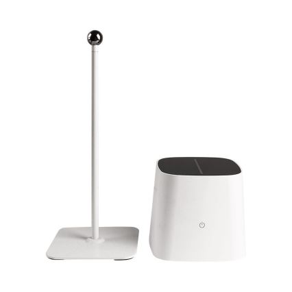 LED aurinkokennolla varustettu himmennettävä magneettinen kosketuslatauksella toimiva pöytävalaisin LED/5W/5V 3000-6000K 3600 mAh IP65 valkoinen