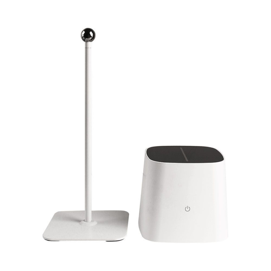 LED aurinkokennolla varustettu himmennettävä magneettinen kosketuslatauksella toimiva pöytävalaisin LED/5W/5V 3000-6000K 3600 mAh IP65 valkoinen