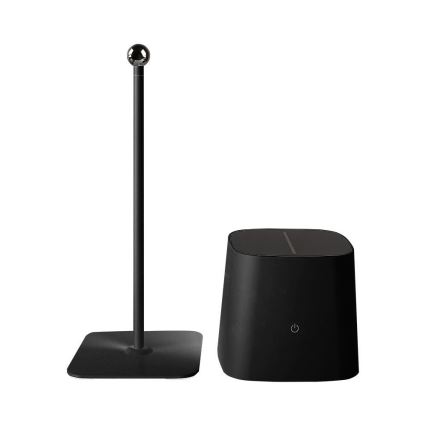 LED aurinkokennolla varustettu himmennettävä magneettinen kosketuslatauksella toimiva pöytävalaisin LED/5W/5V 3000-6000K 3600 mAh IP65 musta