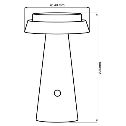 LED himmennettävä kosketusohjattu aurinkokennovalo MARAKESZ LED/3,7V USB 3600 mAh 1800/2700/3000K IP54 harmaa