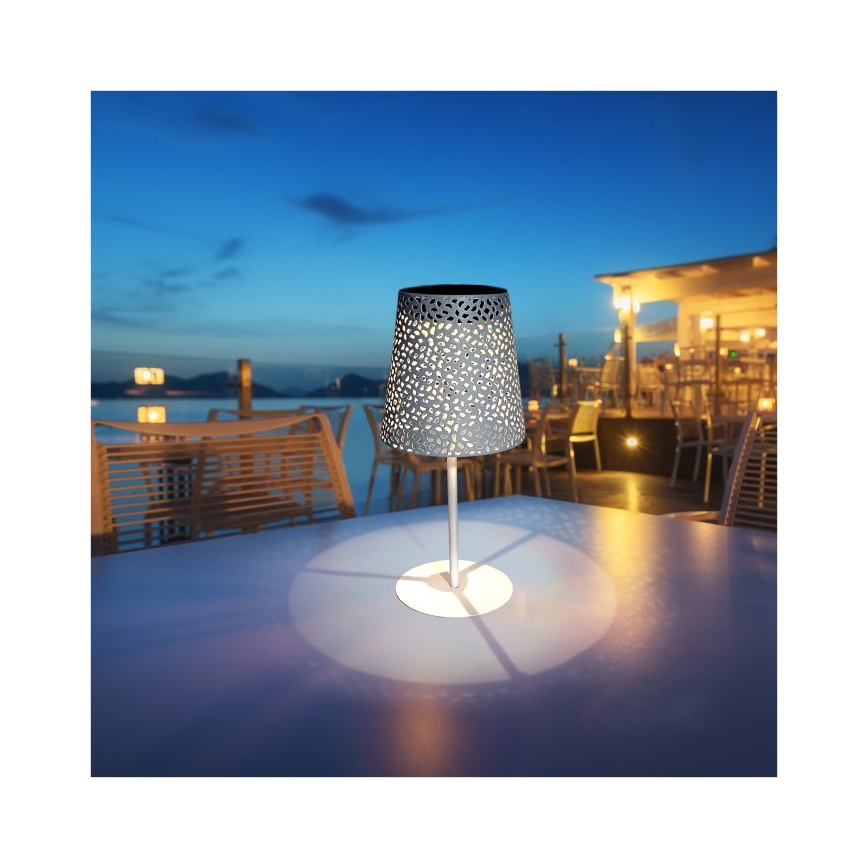 LED-aurinkokäyttöinen pöytävalaisin LUVETRA LED/1xAA 4000K IP44 200 mAh valkoinen
