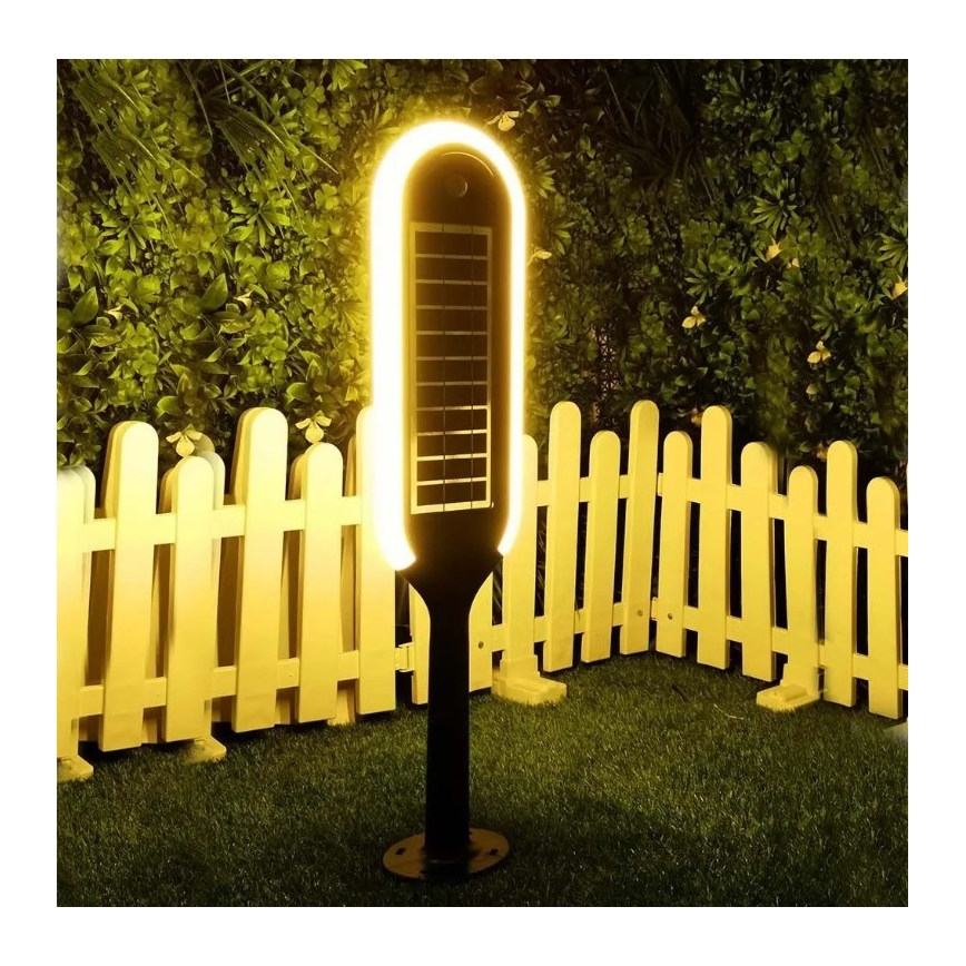 LED aurinkokäyttöinen pylväsvalaisin anturilla BOLLARD LED/5W/5,5V 70 cm 3000K IP65 2000 mAh