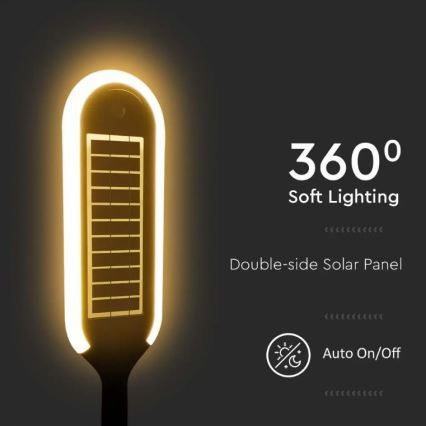 LED aurinkokäyttöinen pylväsvalaisin anturilla BOLLARD LED/5W/5,5V 70 cm 4000K IP65 2000 mAh