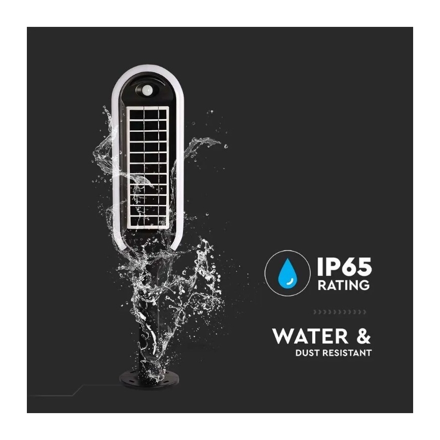 LED aurinkokäyttöinen pylväsvalaisin anturilla BOLLARD LED/5W/5,5V 70 cm 4000K IP65 2000 mAh